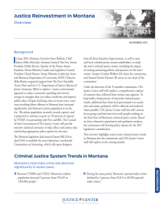 Justice Reinvestment in Montana