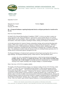 NSSF opposes the ordinance - National Shooting Sports Foundation
