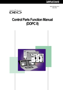 Control Parts Function Manual (DOPC II)