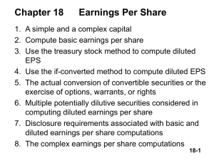 Chapter 18 Earnings Per Share