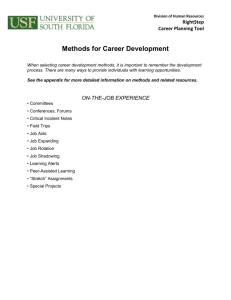 Methods for Career Development