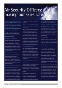 Air Security Officers: making our skies safe