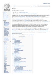 Brand - Wikipedia, the free encyclopedia