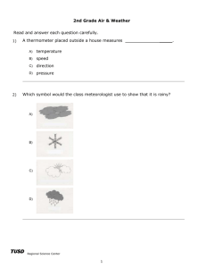 2nd Grade Air & Weather Read and answer each question carefully