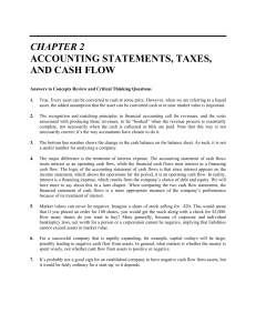 chapter 2 accounting statements, taxes, and cash flow