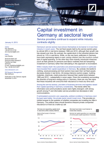 Capital investment in Germany at sectoral level