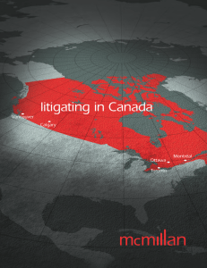 Litigating in Canada