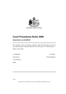 Court Procedures Rules 2006