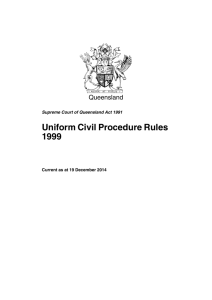 Uniform Civil Procedure Rules 1999