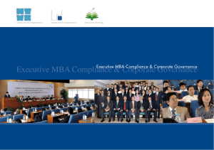 Executive MBA Compliance & Corporate Governance