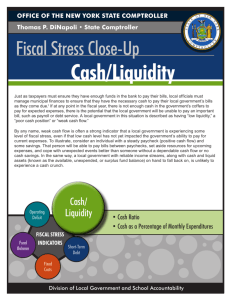 Fiscal Stress Close-Up: Cash/Liquidity