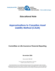 Approximations to Canadian Asset Liability Method