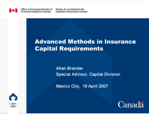 Advanced Methods in Insurance Capital Requirements