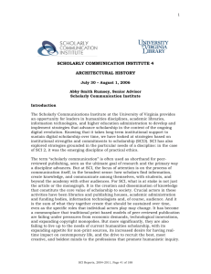 Architectural History - Scholarly Communication Institute