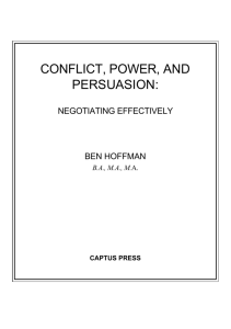 conflict, power, and persuasion