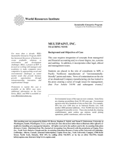 World Resources Institute MULTIPAINT, INC.