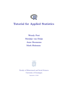 Tutorial for Applied Statistics