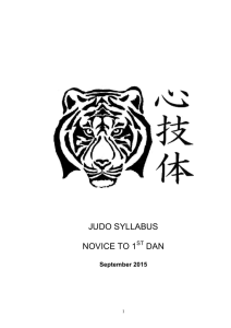 Syllabus Novice - 1st Dan - Sept 15