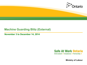 Machine Guarding Blitz - Workplace Safety North