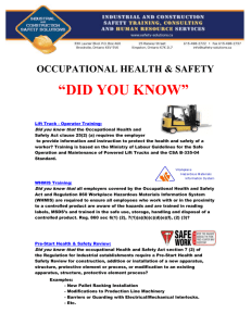 occupational health & safety