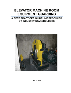 elevator machine room equipment guarding