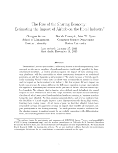 The Rise of the Sharing Economy: Estimating the Impact of