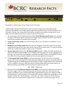 'Canada's Veterinary Drug Approval Process'