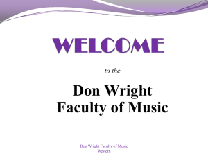 overview of our programs - Don Wright Faculty of Music