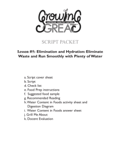 Script - Elimination & Hydration