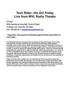 Tech Rider - Gardner Arts Network