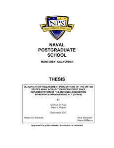 qualification requirement perceptions of the united states army