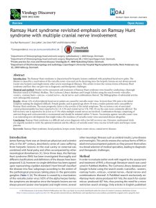 Ramsay hunt syndrome revisited–emphasis on ramsay hunt