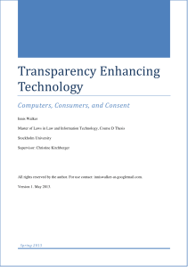 Transparency Enhancing Technology