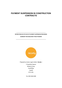 payment suspension in construction contracts