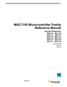 Freescale MAC7101, MAC7104, MAC7105, MAC7106, MAC7111