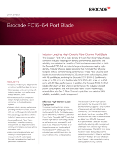 Brocade FC16-64 Port Blade Data Sheet