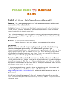 Grade 8 Life Science -- Cells, Tissues, Organs, and Systems (CS