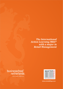 The International Action Learning MBA® with a major in Retail