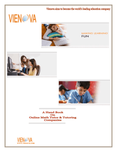 A Hand Book On Online Math Tutor & Tutoring Companies