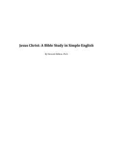 Jesus Christ: A Bible Study in Simple English