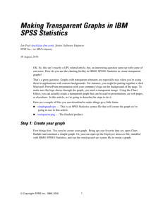 Making Transparent Graphs in IBM SPSS Statistics