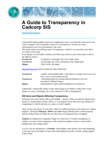 A Guide to Transparency in Cadcorp SIS