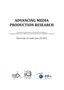 advancing media production research