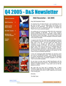 Q4 2005 - D&S Newsletter