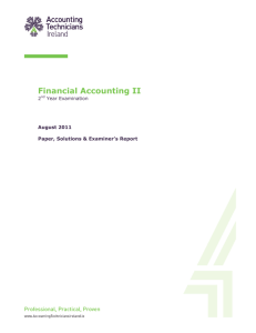 Financial Accounting II - Accounting Technicians Ireland