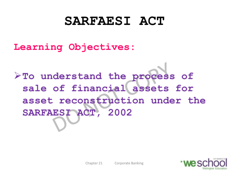 Sarfaesi Act With Example