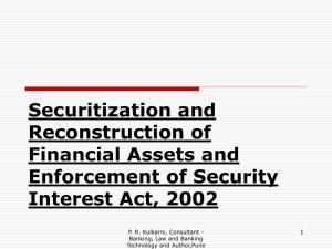 Securitization and Reconstruction of Financial Assets and