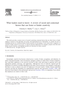 What leaders need to know: A review of social and contextual factors