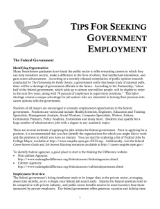 tips for seeking government employment