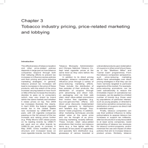 Chapter 3 Tobacco industry pricing, price